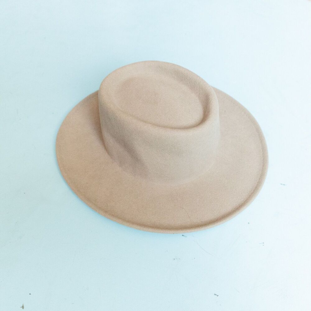 Sheplers by Bailey 100% Wool Tan Western Fedora Hat Size Small Made in USA
